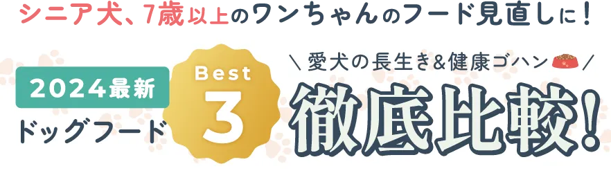 おすすめシニア犬用ドッグフード徹底比較ベスト3